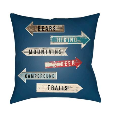 ARTISTIC WEAVERS Lodge Cabin Compass Poly Filled Pillow - 16 x 16 in. LGCB2065-1616